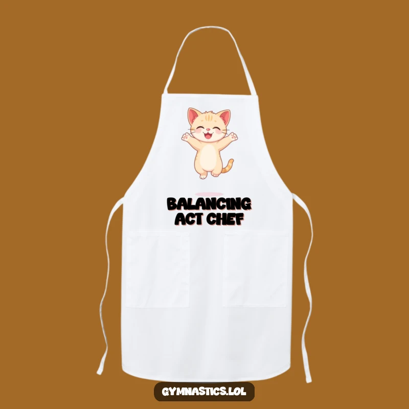 Funny Kitten Apron: Protect Your Clothes with a Hilarious Balancing Cat Funny Gift