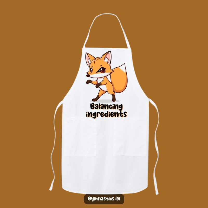 Funny Fox Apron - Kitchen One-Legged Animal Bib, Hilarious Funny Gift for Cooks