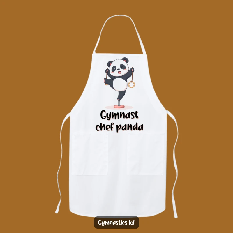 Funny Panda Gymnastics Apron: Cook with Wobbly, Hilarious Flair!