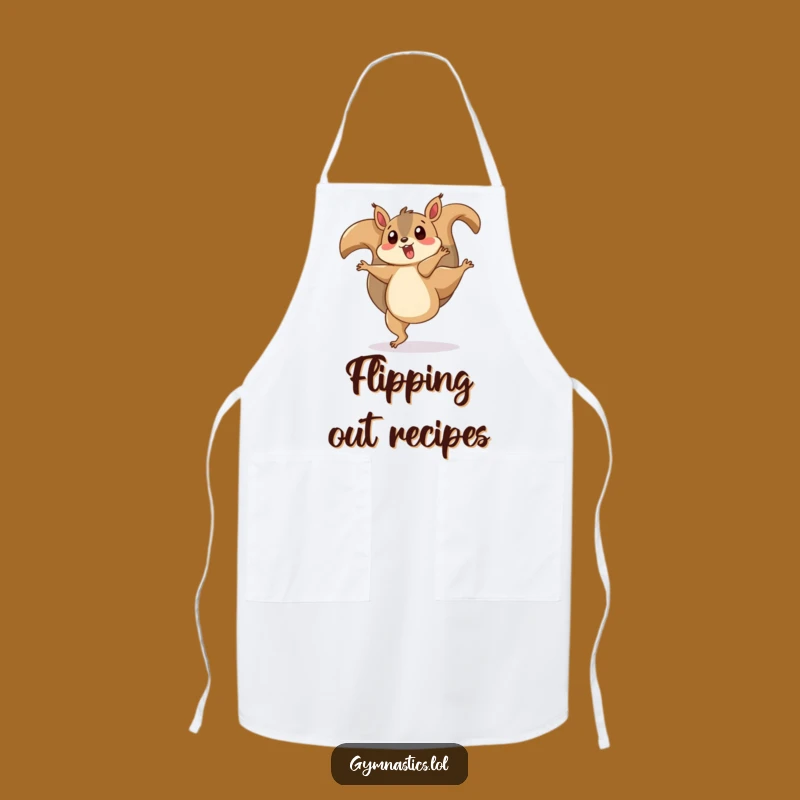 Funny Squirrel Cartwheel Apron: Playful Animal Kitchen Essential Gift