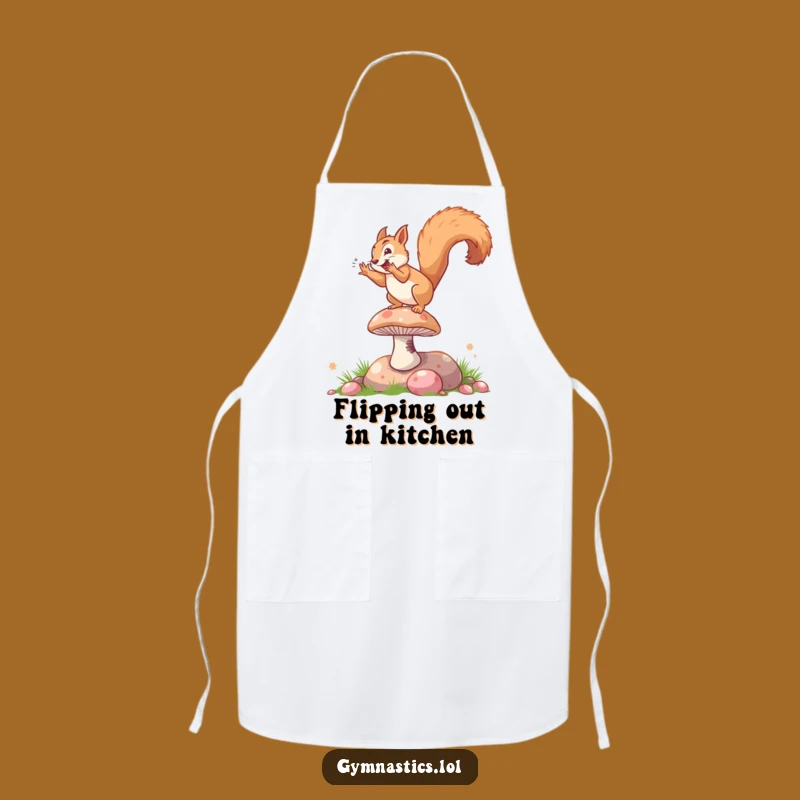 Funny Squirrel Somersault Apron - Kitchen Acrobat Fun