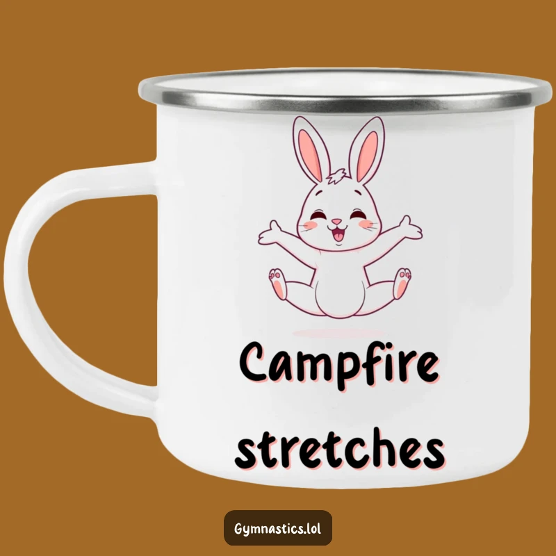 Funny Bunny Camping Mug: Embrace Splits with This Cheerful Friend