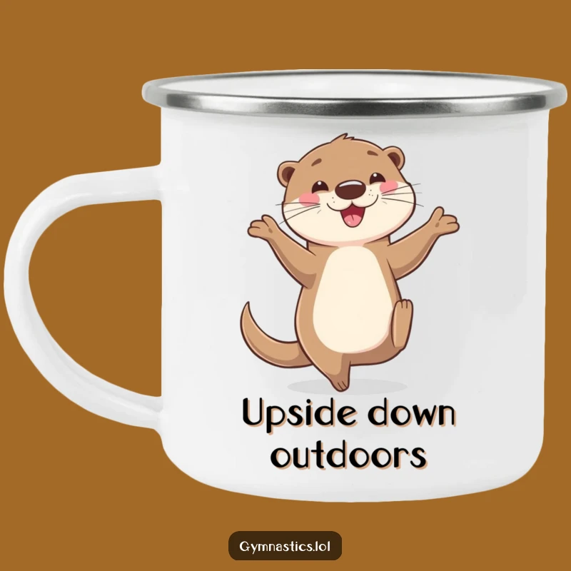 Funny Otter Balancing Camping Mug - Durable & Hilarious Outdoor Gift