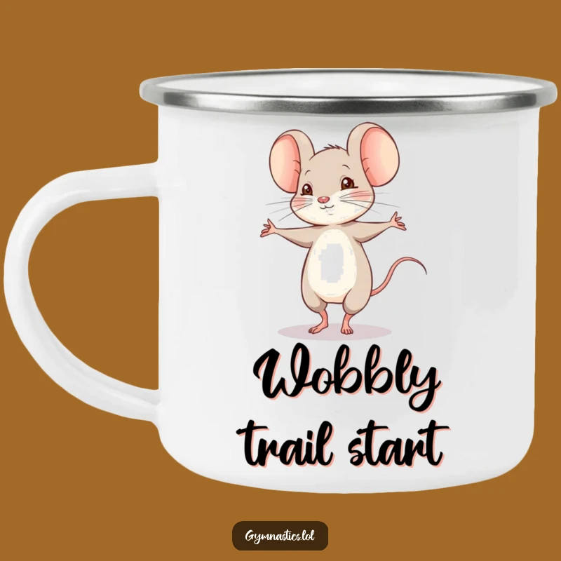 Funny Shy Mouse Pirouette Camping Mug - Outdoor Dance Fun