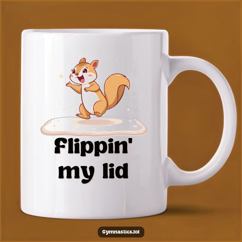 Funny Squirrel Cartwheel Mug - Energetic Fun, Perfect Gymnastics Gift