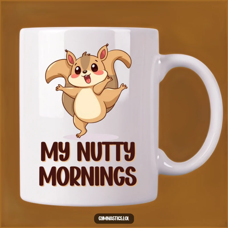 Funny Squirrel Cartwheel Mug: Surprised Animal Gift for Playful People