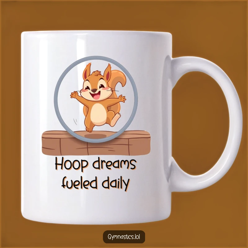 Funny Squirrel Hoop Mug - Hilarious Acrobatics Gift for Determined Souls