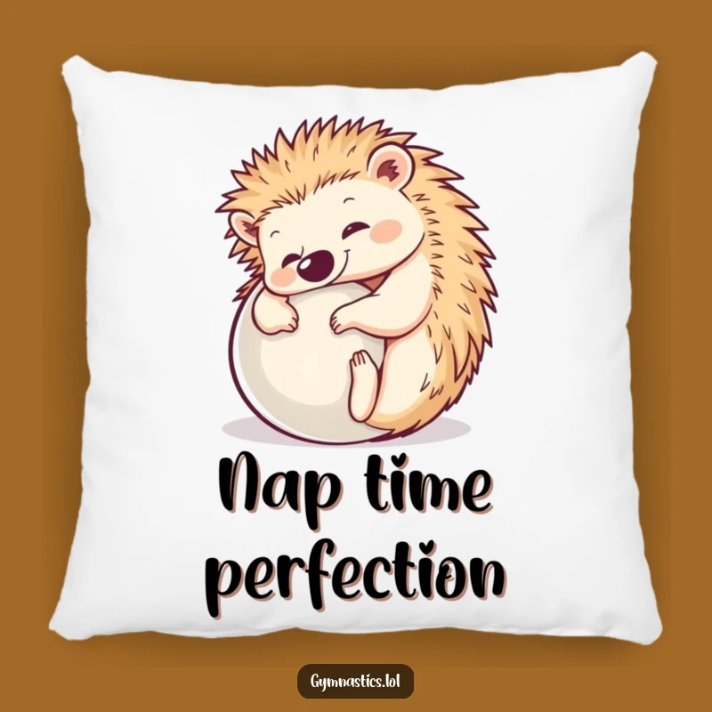 Funny Hedgehog Yoga Pillow: Soft and Hilarious Pose Cushion for Comfort
