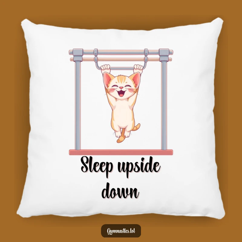 Funny Kitten Uneven Bars Pillow - Cozy Playful Companion, Adorable Gift