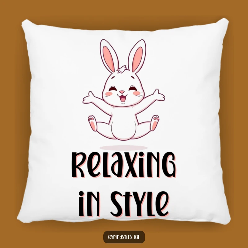 Funny Bunny Pillow: Snuggle Up with This Cheerful Split Friend