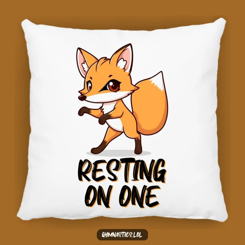 Funny Fox Pillow - Soft One-Legged Animal Cushion, Adorable Funny Gift
