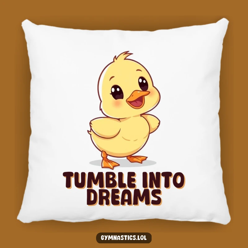 Funny Wobbly Duckling Tumble Pillow - Cozy & Hilarious Decor Accent