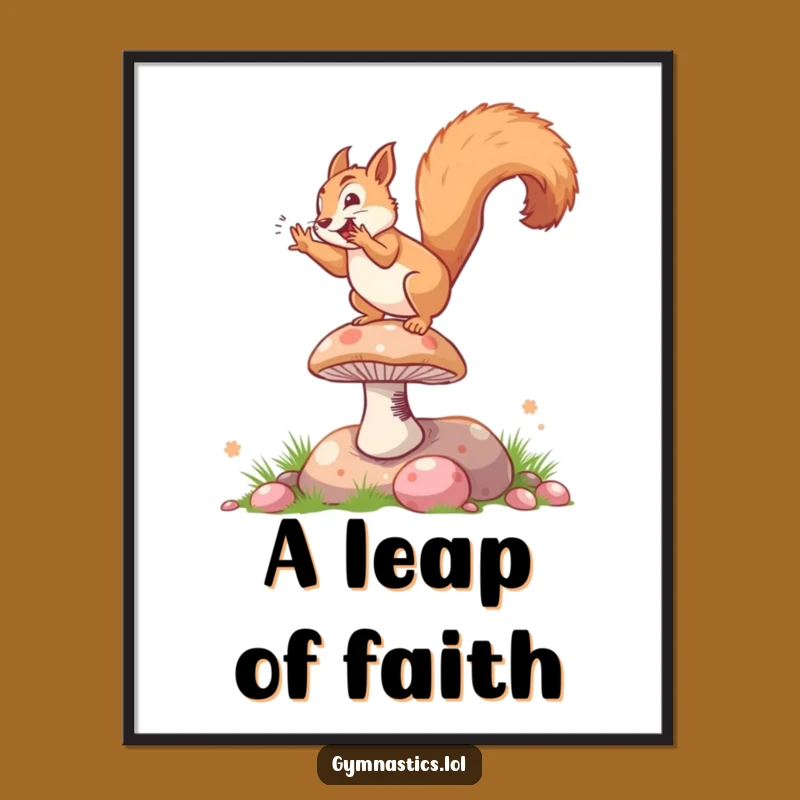 Funny Squirrel Somersault Digital Art - Instant Download Acrobat Decor