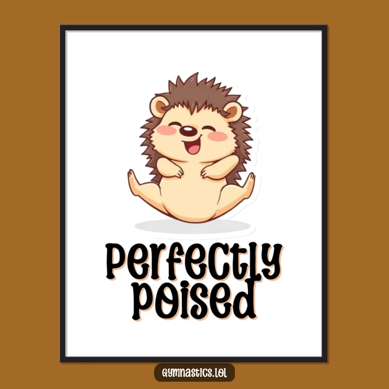 Funny Hedgehog Split Digital Art: Instantly Download This Hilarious Wall Decor