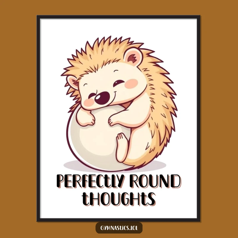 Funny Hedgehog Yoga Digital Print: Instant Hilarious Animal Pose Art File