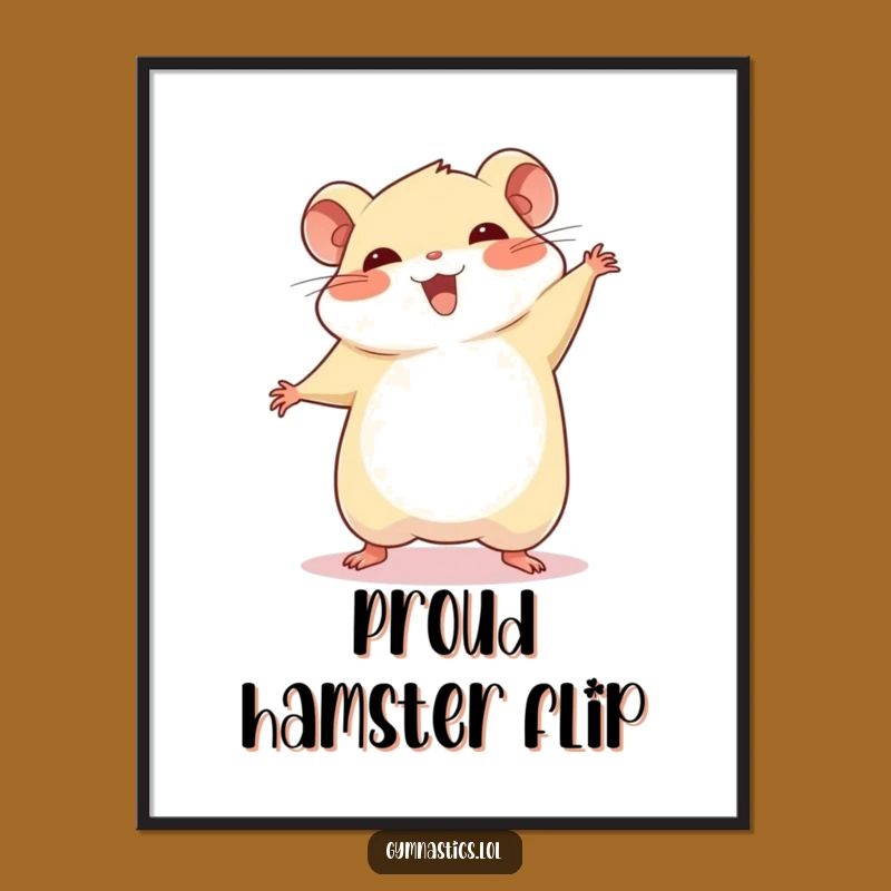 Funny Hamster Cartwheel Digital Art: Instant Proud Decor for Your Walls!
