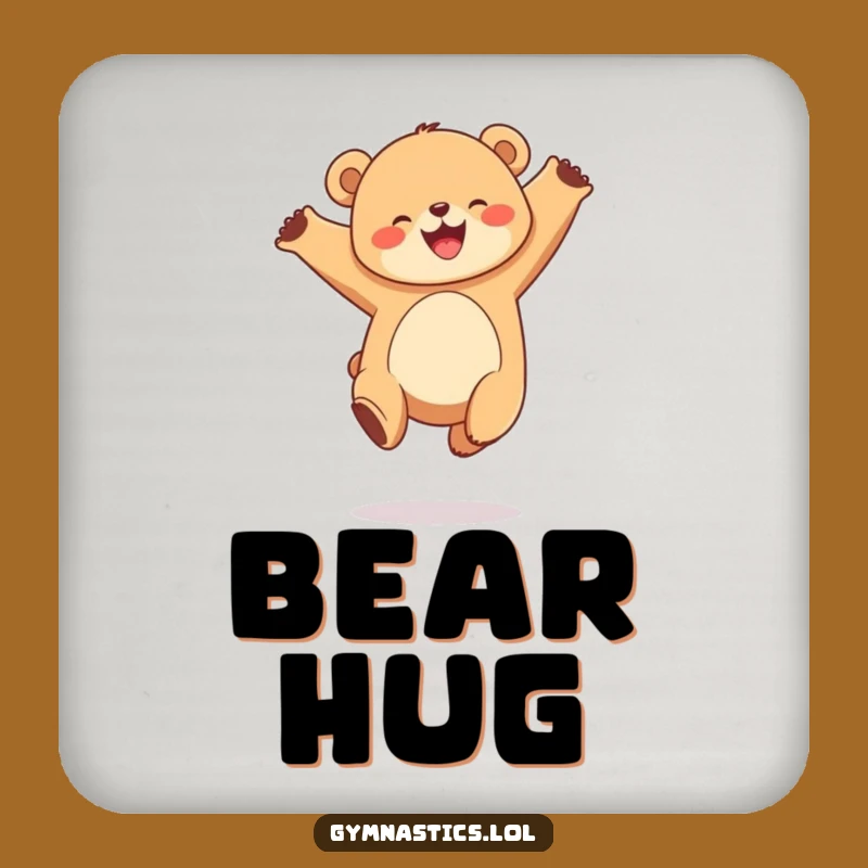 Funny Bear Cub Coaster: Protect Surfaces with Joyful Cub