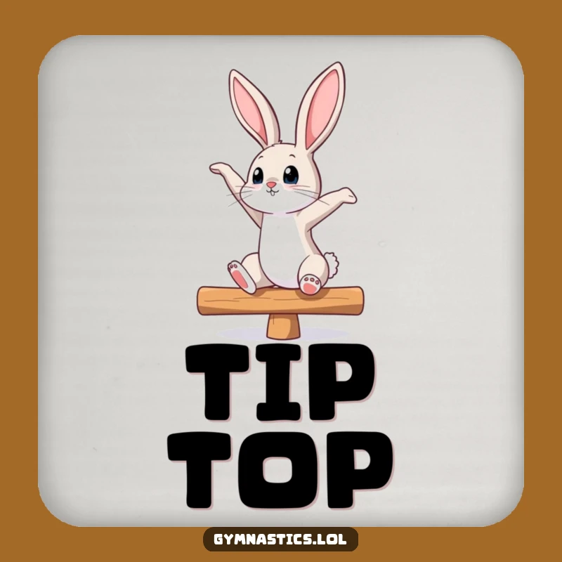 Funny Bunny Balance Beam Coaster - Protect Surfaces with Agility, Perfect Gift