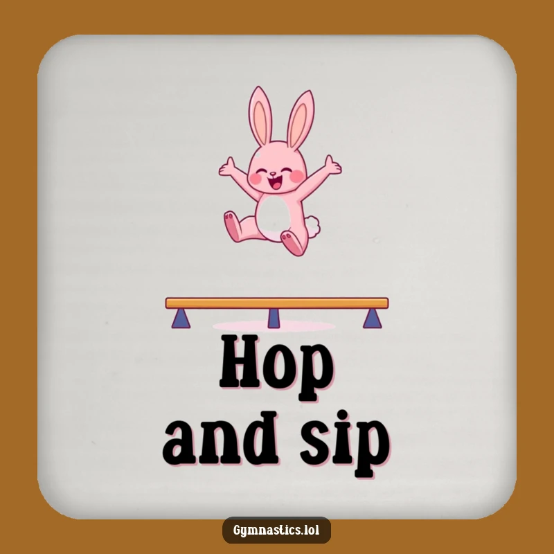 Funny Bunny Balance Beam Coasters: Protect Surfaces with Hilarious Charm