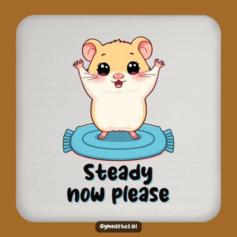 Funny Hamster Handstand Drink Coaster: Protect Surfaces with Hilarious Rodent Art