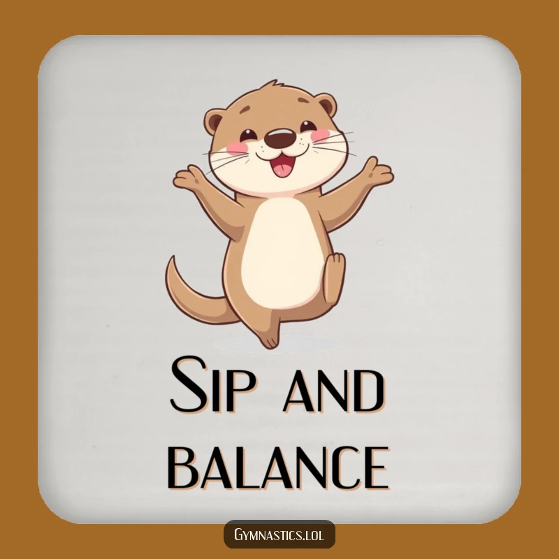 Funny Otter Balancing Coaster - Hilarious Drink Protection Gift