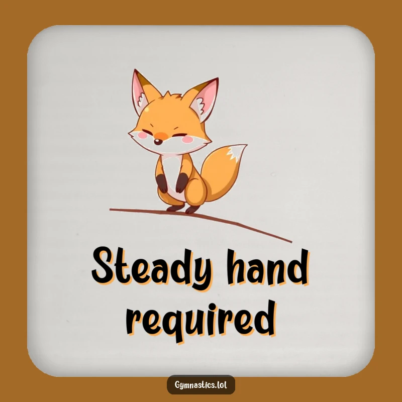 Funny Fox Balance Beam Coaster: Add Comedic Tension to Your Table