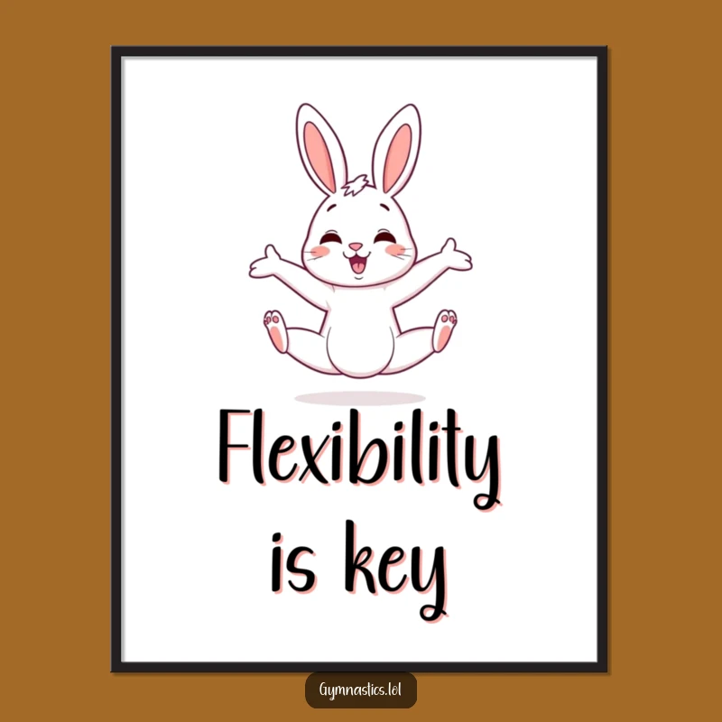 Funny Bunny Split Poster: Add Flexible Humor to Your Walls