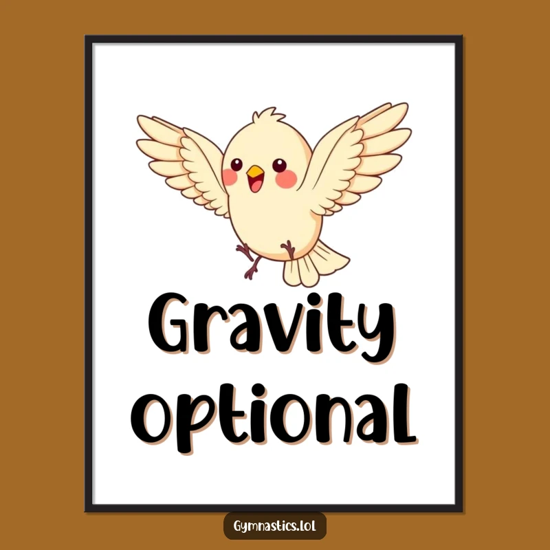 Funny Bird Somersault Poster: Bouncing Art for Your Walls