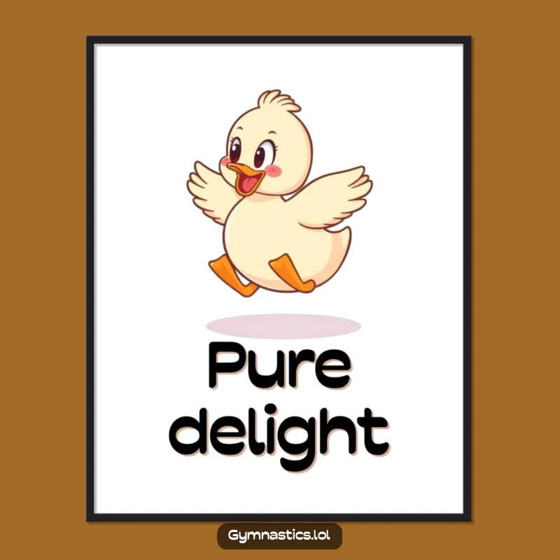 Funny Duck Jumping Poster: Brighten Your Walls with This Hilarious Art