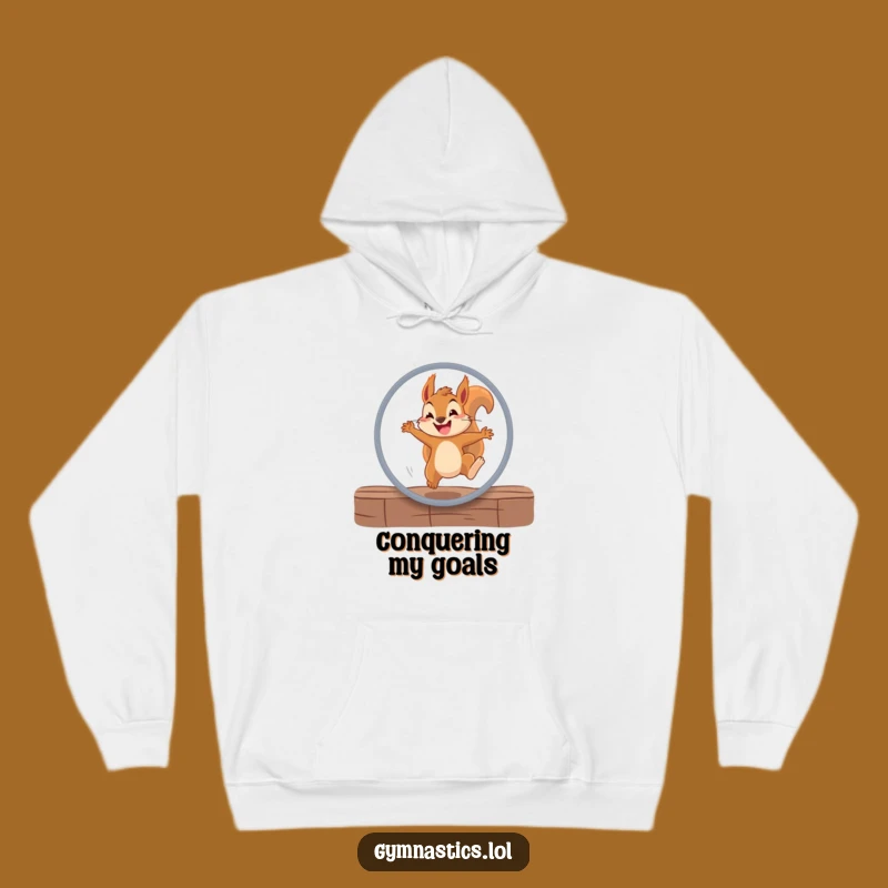 Funny Squirrel Hoop Hoodie - Cozy & Hilarious Acrobatic Gift