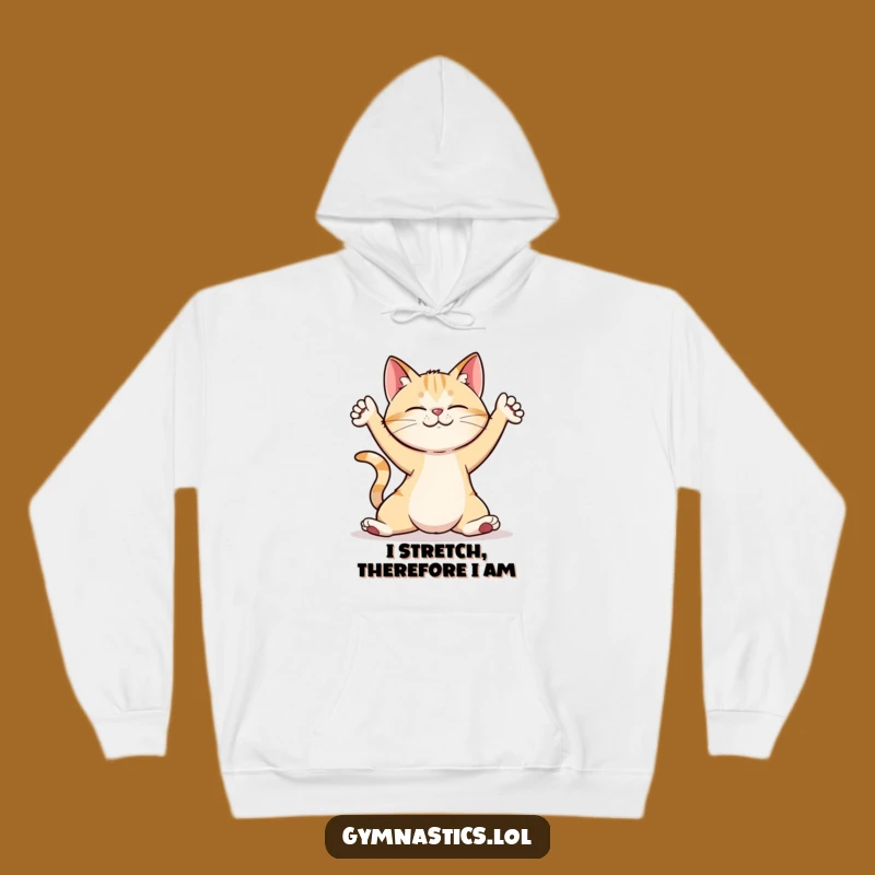 Cozy Funny Cat Yoga Pose Hoodie: Stay Warm and Bendy with This Funny Gift