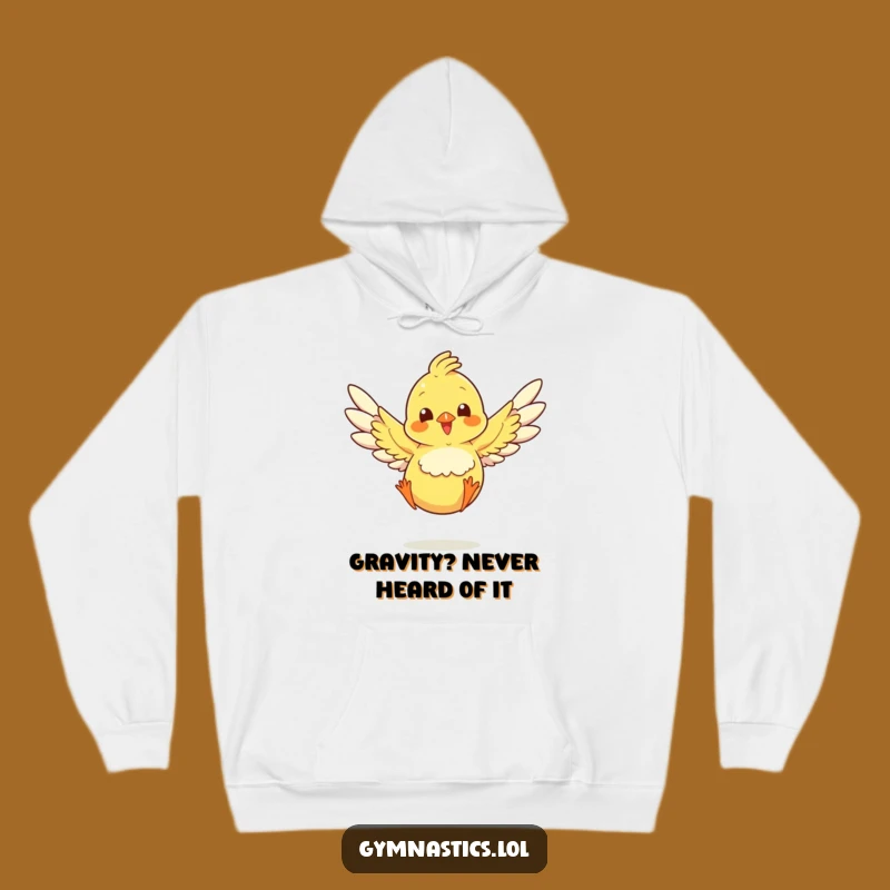 Cozy Funny Chick Landing Jump Hoodie: Stay Warm and Cheerful with This Funny Gift