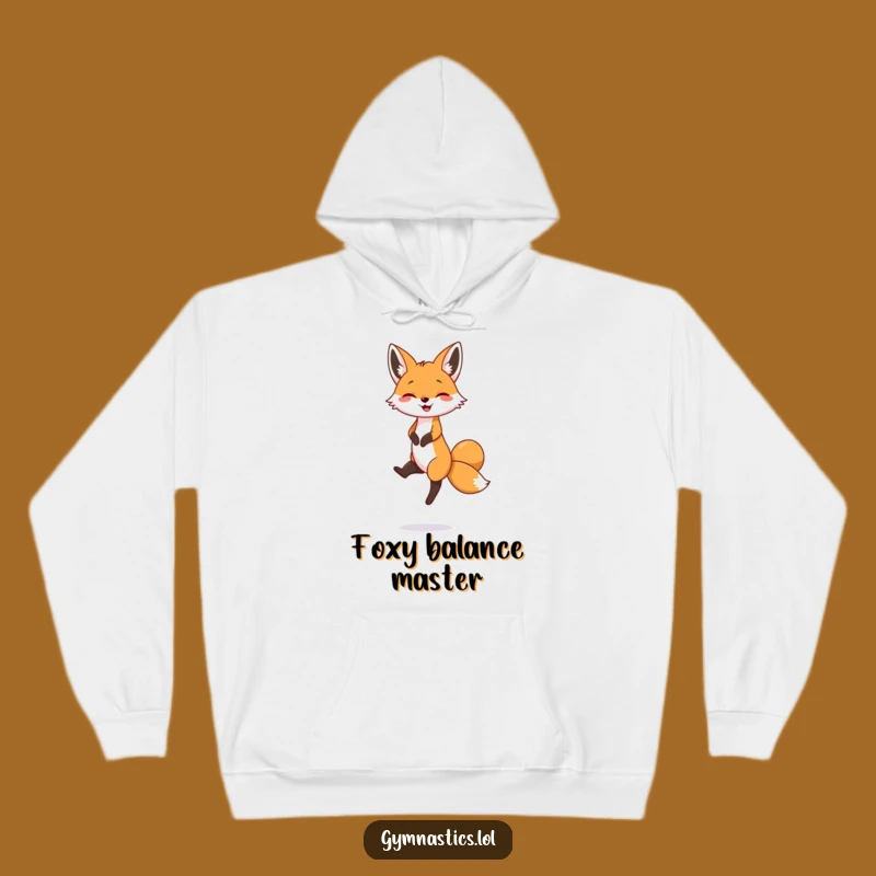 Cozy Funny Fox Balance Hoodie: Warm & Hilarious Gift for All