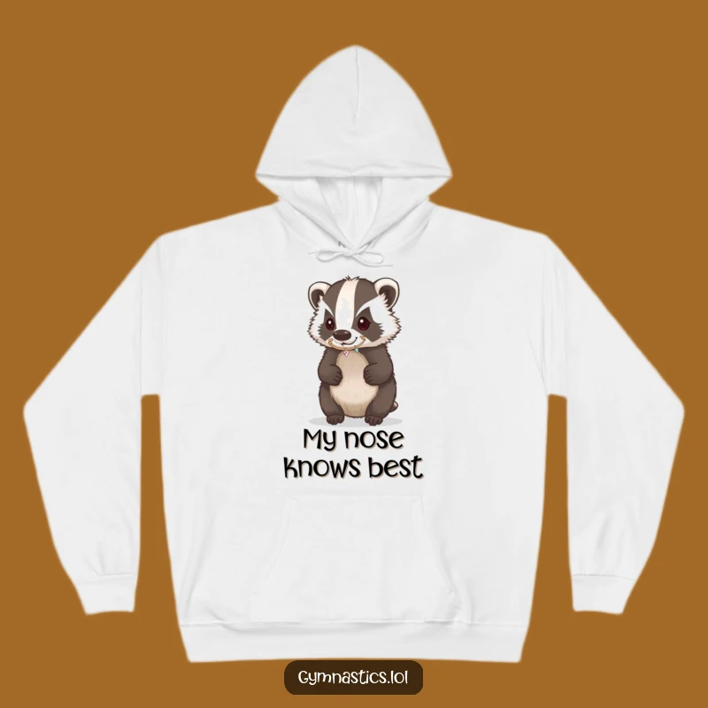 Funny Badger Hoop Hoodie - Cozy Balancing Act Sweatshirt Gift