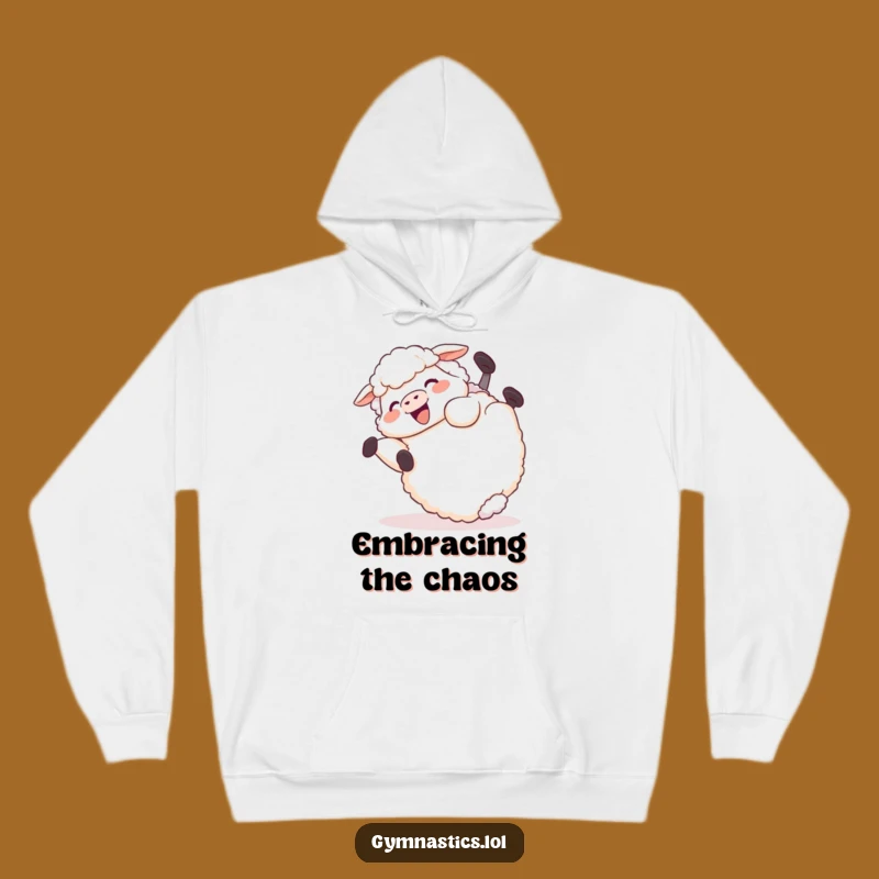 Funny Sheep Hoodie: Cozy Giggling Ewe's Tumble for Warmth and Laughs