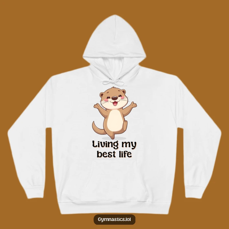 Funny Otter Balancing Hoodie - Cozy & Hilarious Comfort Gift