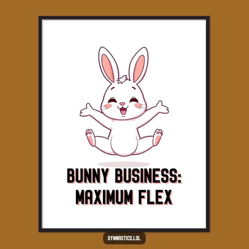Funny Free Printable Wall Art: Cheerful Bunny Split Downloadable Decor