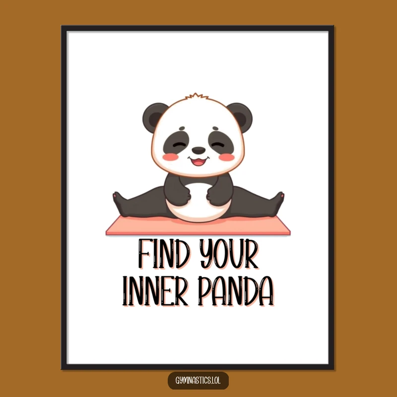Funny Free Printable Wall Art: Panda Split - Cozy Downloadable Decor