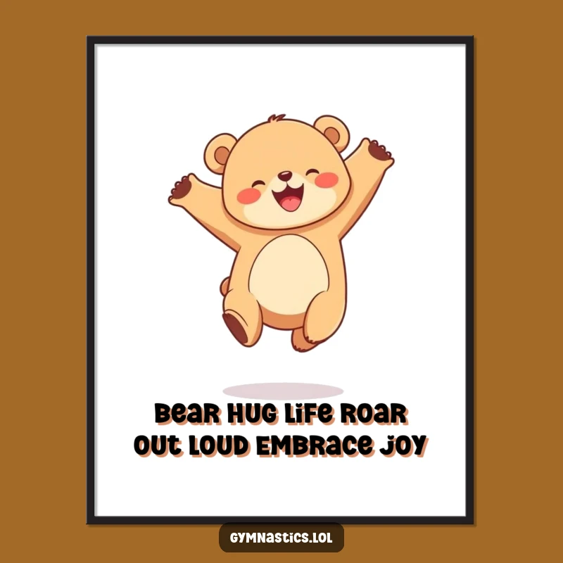 Free Printable Bear Cub Wall Art - Funny Downloadable Decor for a Joyful Space