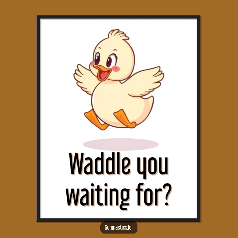 Funny Free Printable Duck Jump Art: Downloadable Wall Decor for a Cheerful, Playful Room