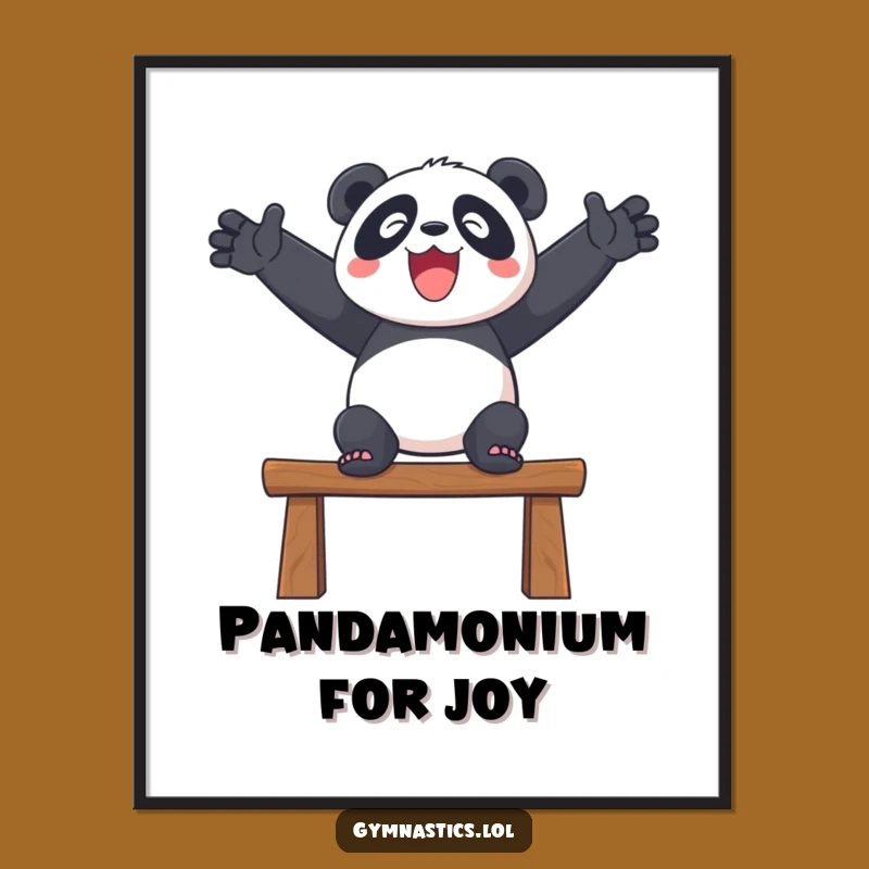 Funny Free Printable Wall Art: Delighted Panda Decor for a Calm Space!