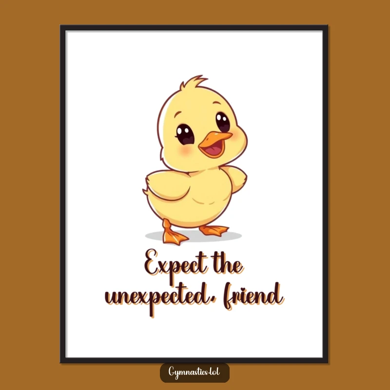 Funny Free Printable Wall Art: Wobbly Duckling Surprise Decor - Downloadable Art