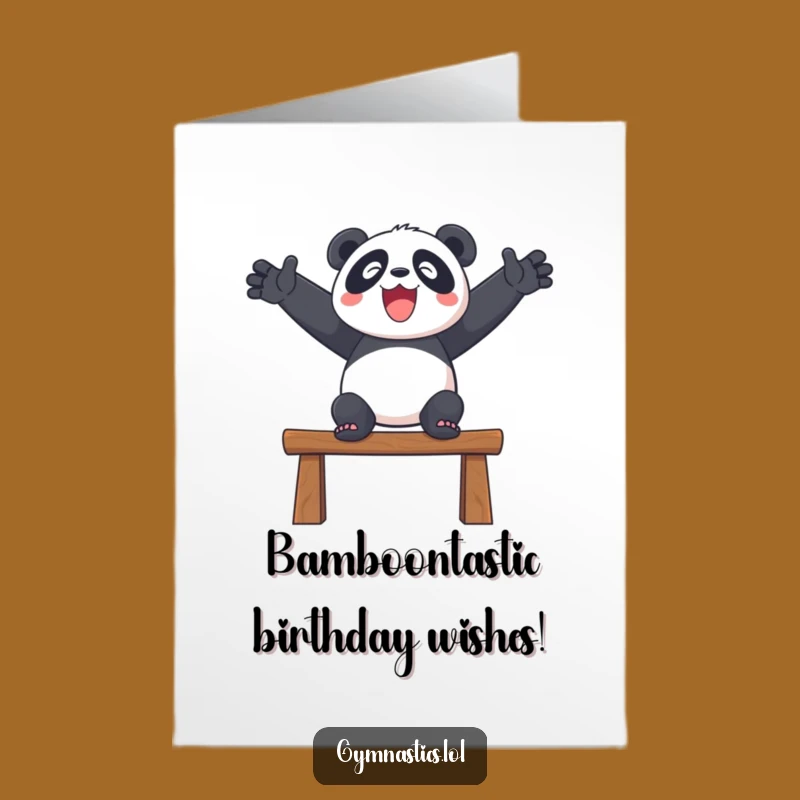 Free Printable Birthday Card: Delighted Panda for a Perfectly Balanced Celebration!