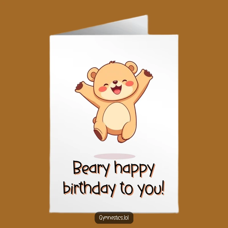 Free Printable Birthday Bear Card - Funny Downloable Gift for a Joyful Celebration