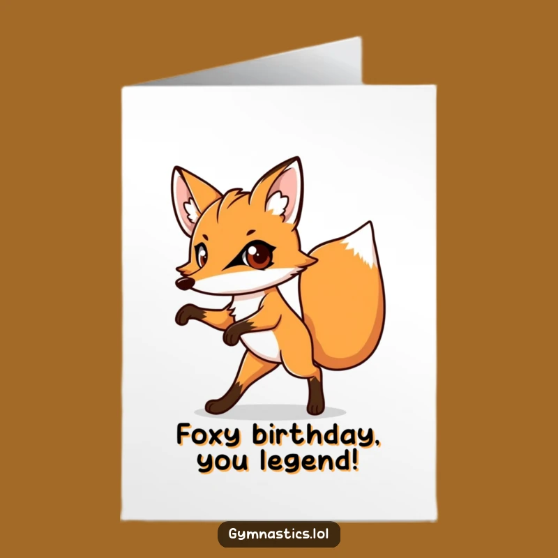 Free Printable Birthday Card: Funny Fox Balancing Act for a Hilarious Downloadable Gift!