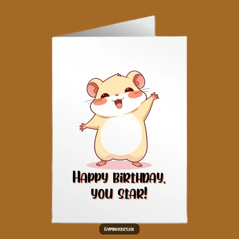Free Printable Birthday Card: Hamster Cartwheel - Hilarious Birthday Downloadable
