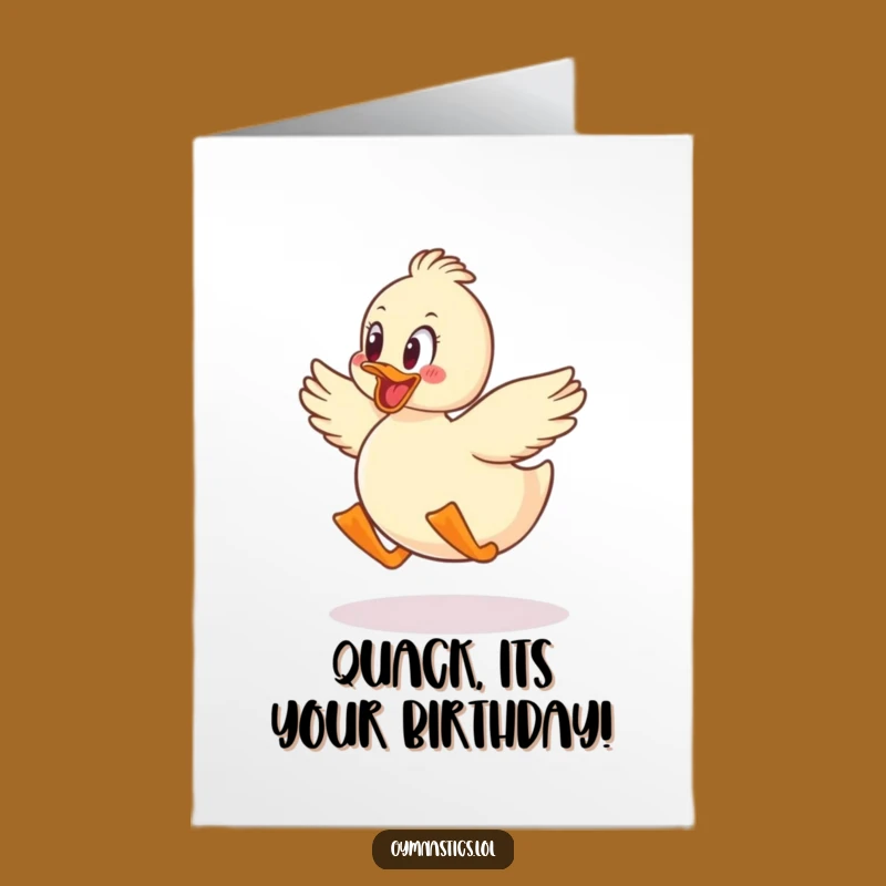 Free Printable Duck Jump Birthday Card: Funny Downloadable Greeting for a Quacking Good Time