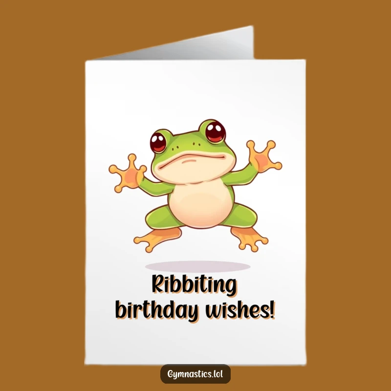 Free Printable Birthday Card: Frog Nose Dive Funny Gift Downloadable