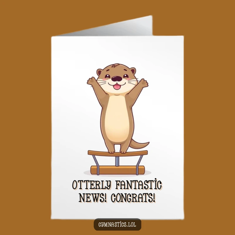 Free Printable Congratulations Otter Card - Funny Downloadable for a Balanced Achievement