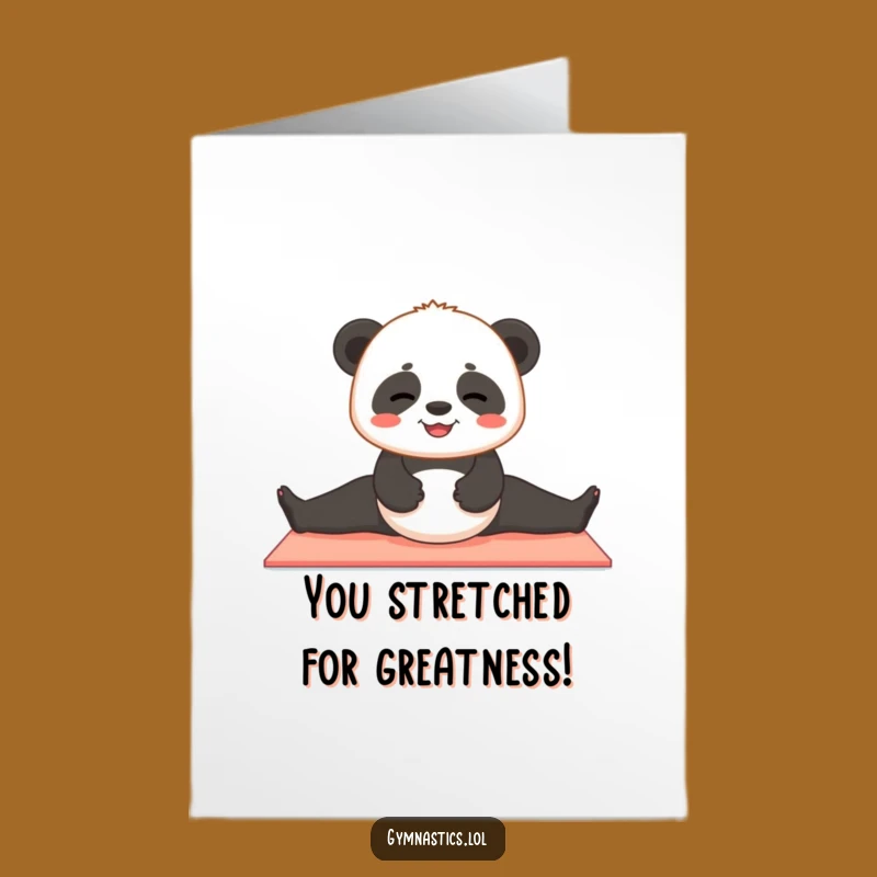 Hilarious Free Printable Congratulations Card: Panda Split Attempt - Cute Downloadable Gift